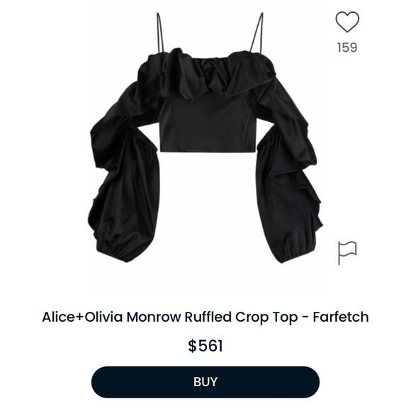 Alice + Olivia Monroe Ruffle Top - Picture 3 of 5